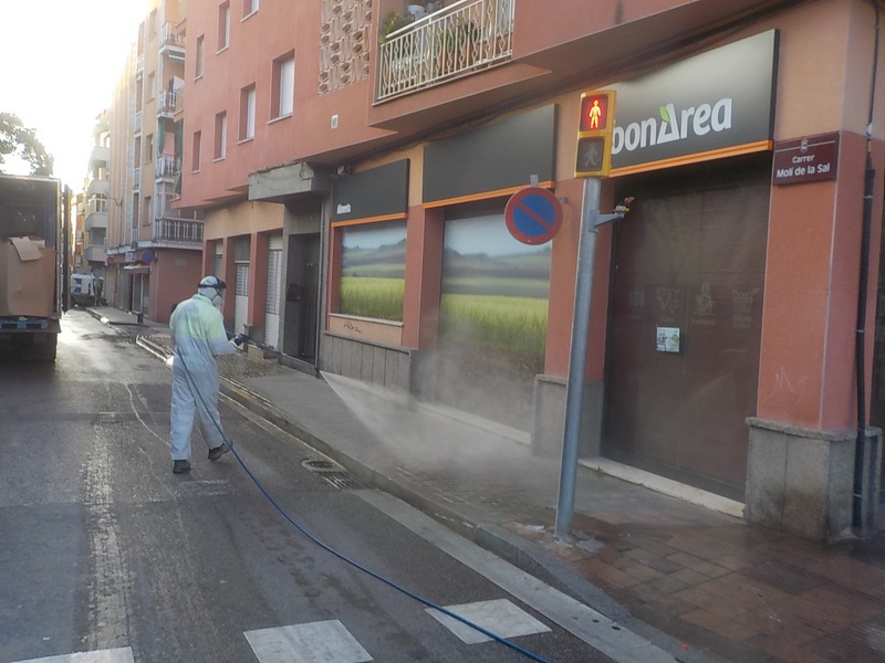 Limpieza y desinfección de exteriores en Barcelona